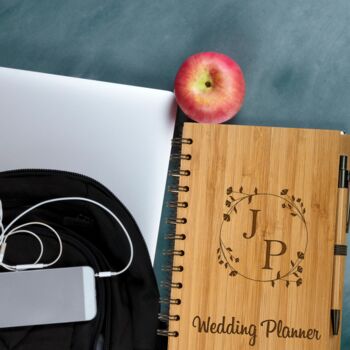Personalised Eco Bamboo Wedding Journal Planner, 4 of 5