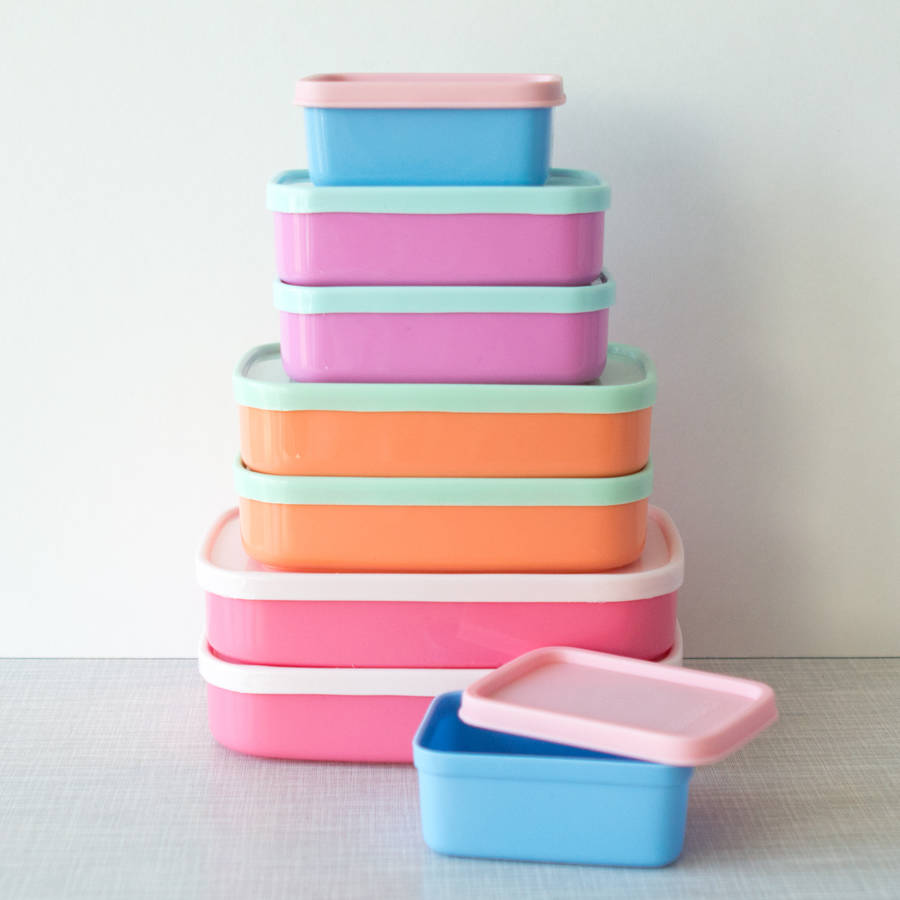 Pastel Shade Food Storage Box Set By Berylune