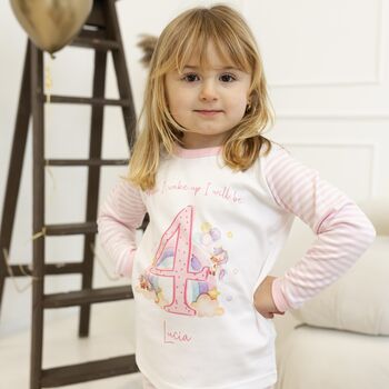 Personalised Pink Unicorn Children's Birthday Pyjamas, 11 of 12