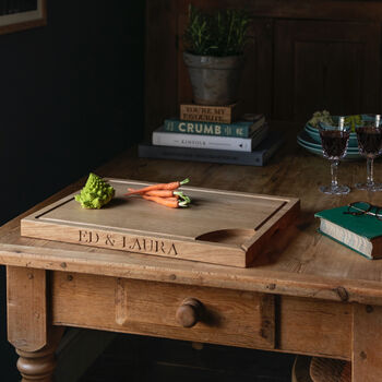 Personalised Hand Engraved Oak Carving Board, 4 of 12