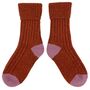 Recycled Silk And Lambswool Blend Cosy Ribbed Socks, thumbnail 3 of 12