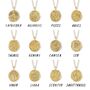 Leo Zodiac Coin Pendant Necklace, thumbnail 4 of 5