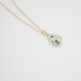 Gold Filled Prehnite Drop Necklace, thumbnail 2 of 7