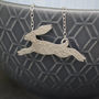 Sterling Silver Watercolour Baby Hare Necklace, thumbnail 2 of 4