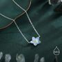 Sterling Silver Forget Me Not Flower Pendant Necklace, thumbnail 4 of 12