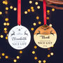 Personalised Nice List Christmas Medal Decoration, thumbnail 2 of 2