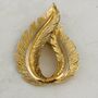 Genuine 1960s Goldplated Leaf Brooch, thumbnail 2 of 6