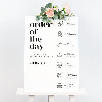 Billie Wedding Order Of The Day Sign, 2 of 3
