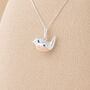 Personalised Sterling Silver And Rose Gold Robin Pendant Necklace, thumbnail 5 of 9