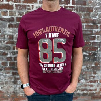 Personalised 'Authentic Vintage' Birthday Year T Shirt, 2 of 9