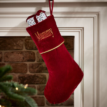 Personalised Luxury Plush Velvet Christmas Stocking, 3 of 8