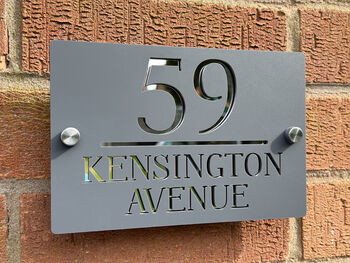 Personalised Design House Acrylic Number And Road Name Sign, 2 of 4
