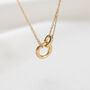 Little Sister Gift. 18k Gold Interlocking Circle Necklace For Younger Sister, thumbnail 7 of 10