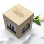 Personalised Oak Couples Photo Cube Keepsake Box, thumbnail 1 of 4