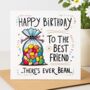 Best Friend Jelly Bean Birthday Card, thumbnail 1 of 2