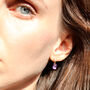 9ct Gold Natural Amethyst Hoops, thumbnail 2 of 4