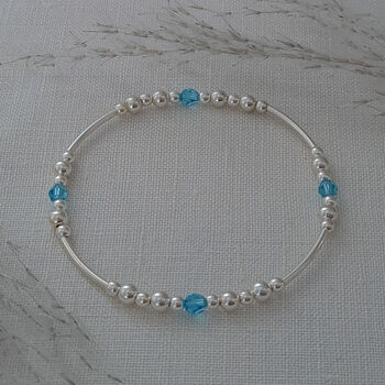 Aquamarine March Birthstone Bracelet, 4 of 7