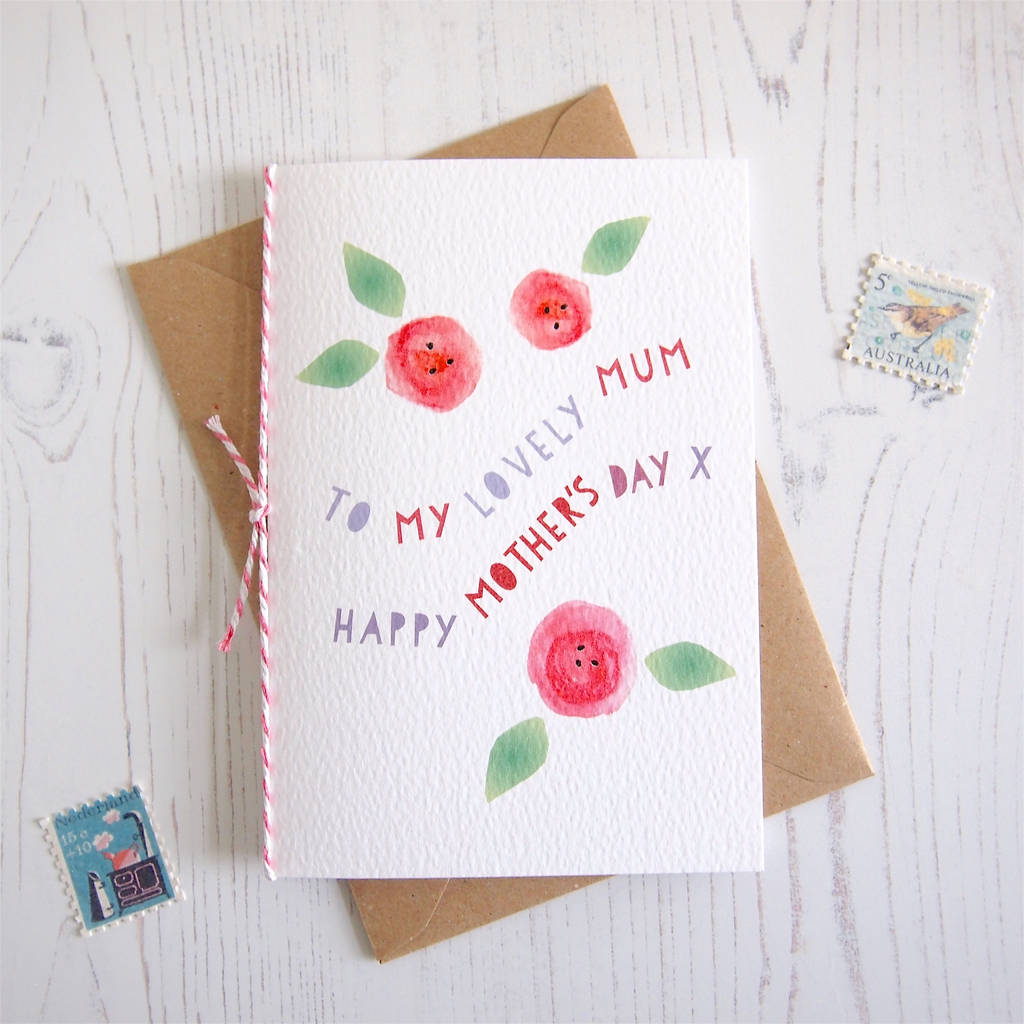 Large 8/" Personalised Flowerheart Birthday Card Mum Sister Daughter Nanny Friend