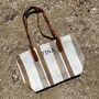 Personalised Stripe Tote Shoulder Beach Bag, thumbnail 1 of 5