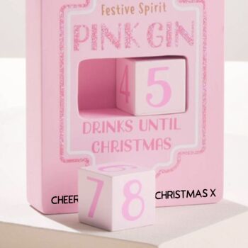 Custom Pink Sparkle Gin Christmas Countdown, 2 of 4