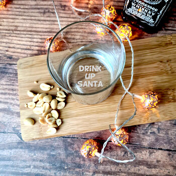 Santa's Glass Christmas Eve Sherry Or Whisky Tumbler, 2 of 4