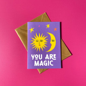 You Are Magic Retro Celestial Card, 2 of 2