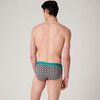 Men's 'Minimalist Geometric' Four Pack Bamboo Briefs, 4 of 12