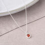 Personalised Gem Carnelian Birthstone Necklace July, thumbnail 3 of 5