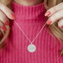 Personalised Name Silver Plated Disc Necklace, thumbnail 2 of 12