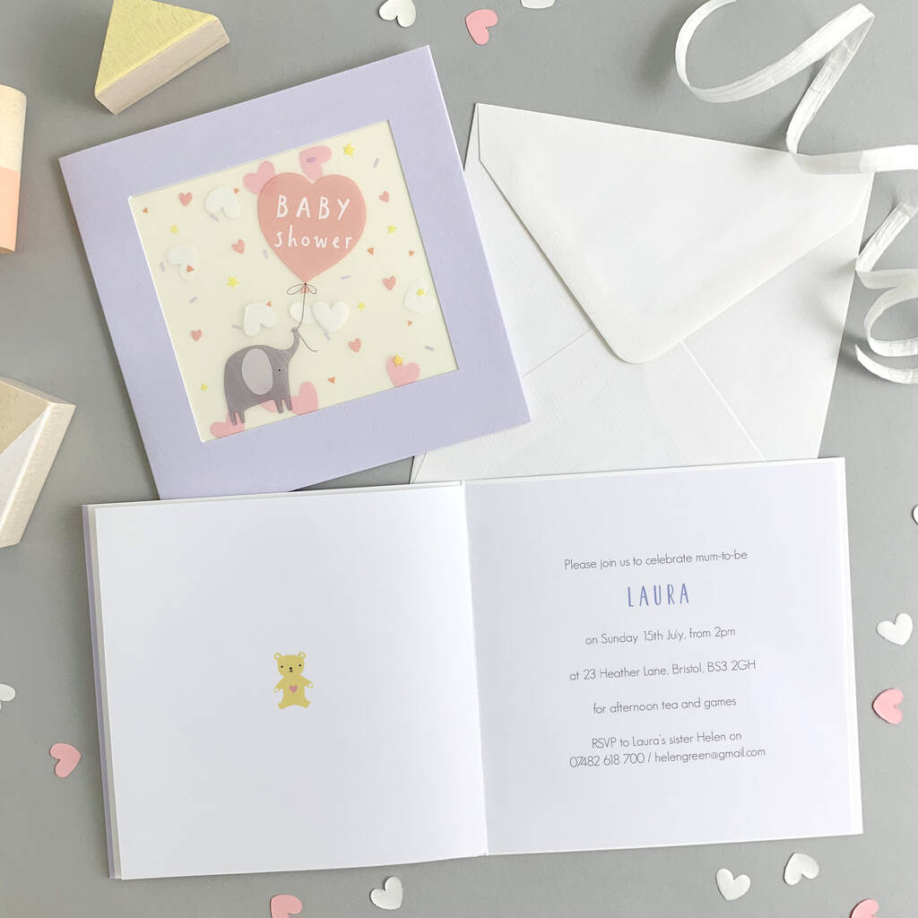 Personalised Baby Shower Confetti Invitations, 1 of 6