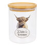 Personalised Highland Cow Glass Storage Jar, thumbnail 5 of 7