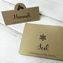 Gold Personalised Christmas Place Cards, thumbnail 3 of 5