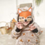 Snuggle / Blanket Hoodie Infant Kids Junior In Mink Fox, thumbnail 1 of 4