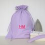 Gingham Laundry Bag With Initials Motif, thumbnail 5 of 8