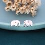 Sterling Silver Elephant Stud Earrings, thumbnail 4 of 9