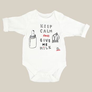 Keep Calm And Give Me Milk Bodysuit, 3 of 4