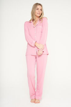 Personalised Super Soft Pink Long Jersey Pyjamas, 4 of 7