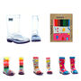 Squelch Transparent Wellies And Three Sock Set Hearts, thumbnail 2 of 7