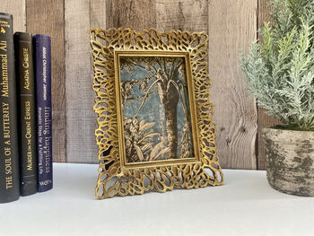 Gold Filigree Cut Out Ornate Photo Frame 4x6 Inch 15x20cm Home Decor Gift, 2 of 9