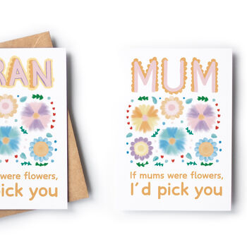 Floral Folk Card For Mum Or Gran, 2 of 4