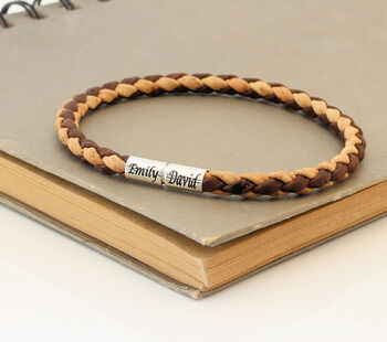 Personalised Sterling Silver Cork Bracelet Natural/Brown, 5 of 8