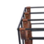Square Leather And Metal Nine Bottle Sling Wine Rack, thumbnail 7 of 8