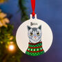 Personalised Cat Christmas Jumper Tree Decoration, thumbnail 8 of 12