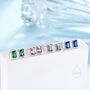 Sterling Silver Emerald Cut Sapphire Blue Cz Stud Earrings, thumbnail 7 of 12
