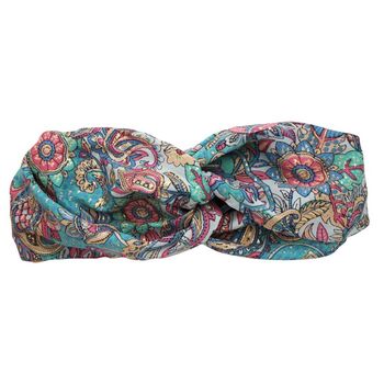 'Demi' Pink And Blue Floral Paisley Headband, 6 of 6