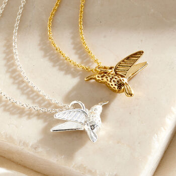 Hummingbird Pendant Necklace, 3 of 6