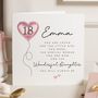 Personalised 18th Birthday Card For Daughter Poem, thumbnail 1 of 7