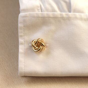Knot Cufflinks Gift Vintage Men Groom Accessory, 4 of 5