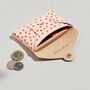 Personalised Heart Print Pink Leather Card + Coin Purse, thumbnail 5 of 7