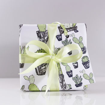 Cactus Succulent Eco Friendly Wrapping Paper, 5 of 12